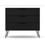 Rockefeller Tall 5-Drawer Dresser and Standard 3-Drawer Dresser in Black