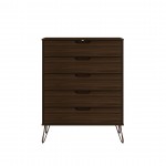 Rockefeller 5-Drawer Tall Dresser in Brown