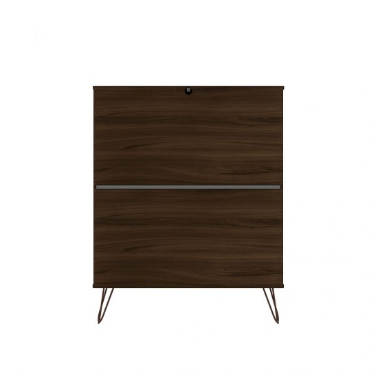 Rockefeller 5-Drawer Tall Dresser in Brown