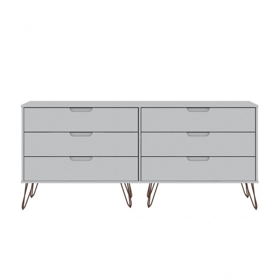 Rockefeller 6-Drawer Double Low Dresser in White