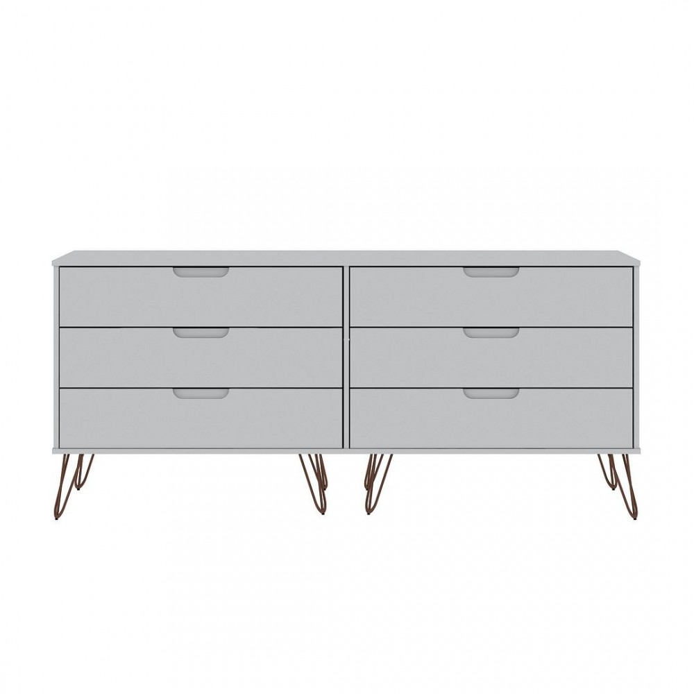 Rockefeller 6-Drawer Double Low Dresser in White Rockefeller 6-Drawer Double Low Dresser in White