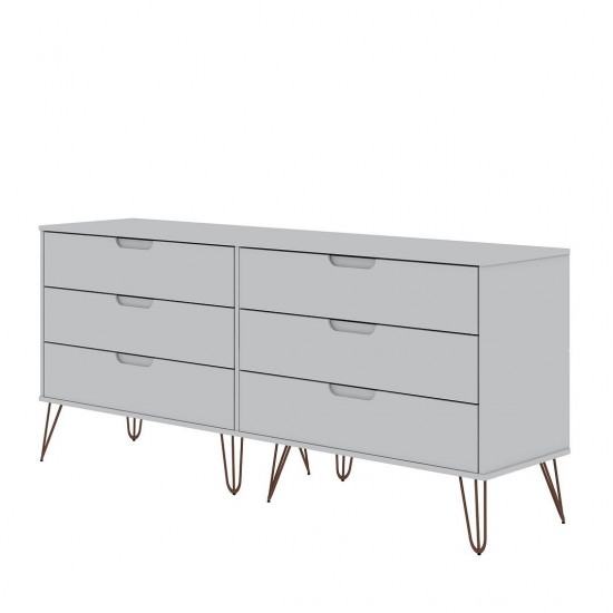 Rockefeller 6-Drawer Double Low Dresser in White