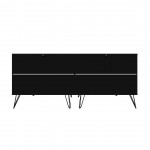 Rockefeller 6-Drawer Double Low Dresser in Black