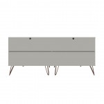 Rockefeller 6-Drawer Double Low Dresser in Off White and Nature