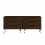 Rockefeller 6-Drawer Double Low Dresser in Brown