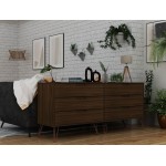 Rockefeller 6-Drawer Double Low Dresser in Brown