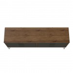 Rockefeller 6-Drawer Double Low Dresser in Nature and Textured Grey