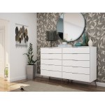 Rockefeller 10-Drawer Double Tall Dresser in White