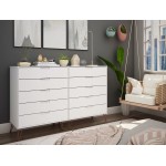 Rockefeller 10-Drawer Double Tall Dresser in White