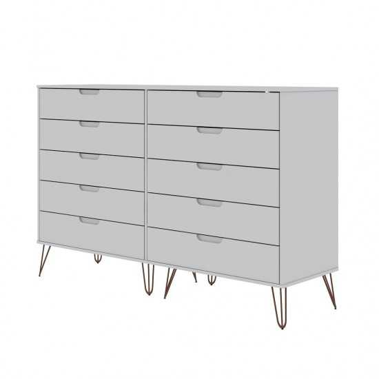 Rockefeller 10-Drawer Double Tall Dresser in White