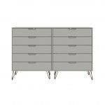 Rockefeller 10-Drawer Double Tall Dresser in Off White