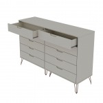 Rockefeller 10-Drawer Double Tall Dresser in Off White