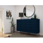 Rockefeller 10-Drawer Double Tall Dresser in Tatiana Midnight Blue