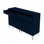 Rockefeller 10-Drawer Double Tall Dresser in Tatiana Midnight Blue
