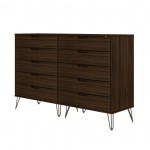 Rockefeller 10-Drawer Double Tall Dresser in Brown