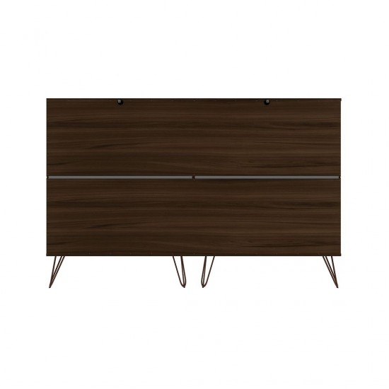 Rockefeller 10-Drawer Double Tall Dresser in Brown