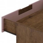 Rockefeller 10-Drawer Double Tall Dresser in Nature and Rose Pink