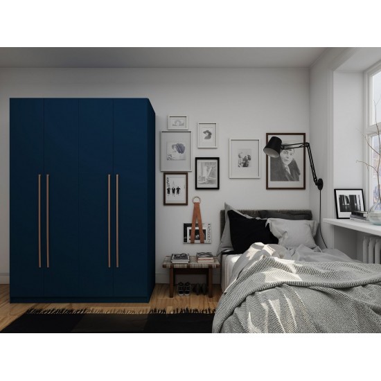 Gramercy 2-Section Wardrobe Closet in Tatiana Midnight Blue