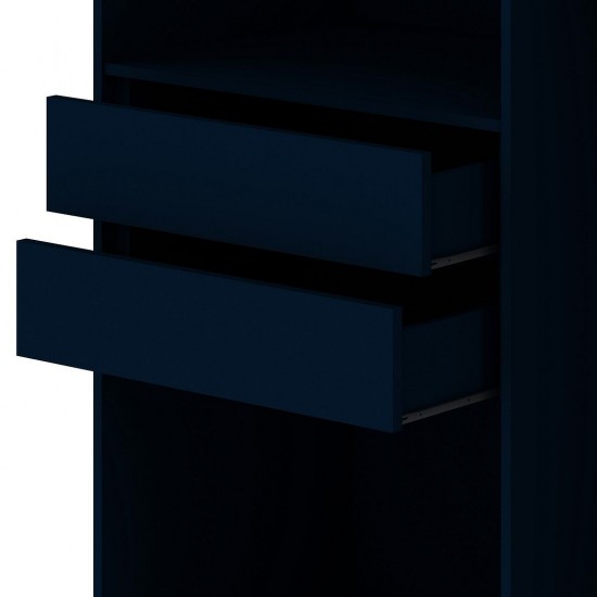 Gramercy 2-Section Wardrobe Closet in Tatiana Midnight Blue