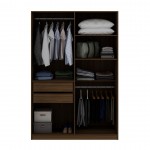 Gramercy 2-Section Wardrobe Closet in Brown