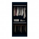 Mulberry 35.9 Open Double Hanging Wardrobe Closet in Tatiana Midnight Blue
