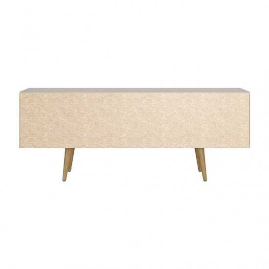 Theodore 62.99 TV Stand in Off White and Cinnamon