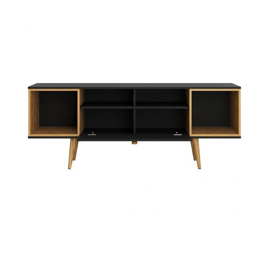 Theodore 62.99 TV Stand in Black and Cinnamon