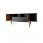 Theodore 62.99 TV Stand in Black and Cinnamon