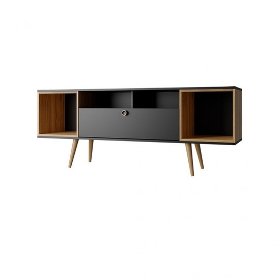 Theodore 62.99 TV Stand in Black and Cinnamon
