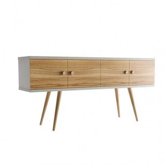 Theodore 60.0 Sideboard in Off White and Cinnamon