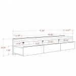 Cabrini 71.25 Half Floating Entertainment Center in White Gloss