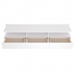 Cabrini 71.25 Half Floating Entertainment Center in White Gloss