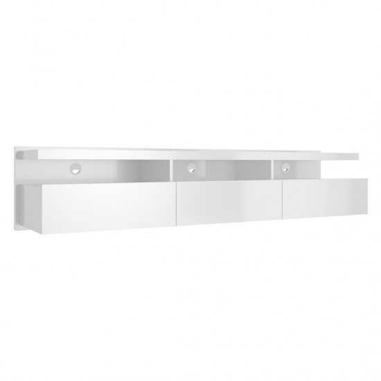 Cabrini 71.25 Half Floating Entertainment Center in White Gloss