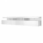 Cabrini 71.25 Half Floating Entertainment Center in White Gloss