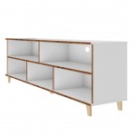 Warren 70.87 TV Stand in White and Oak