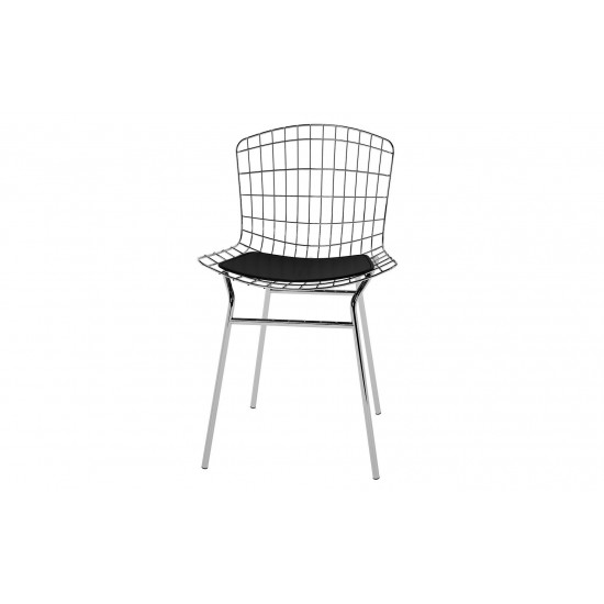 Madeline Chair in Silver and Black