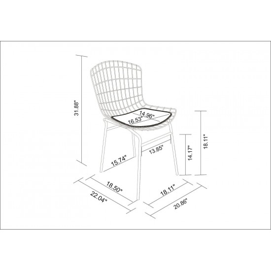 Madeline Chair in Silver and Black