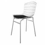 Madeline Chair in Silver and Black