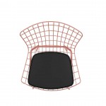 Madeline Chair in Rose Pink Gold and Black