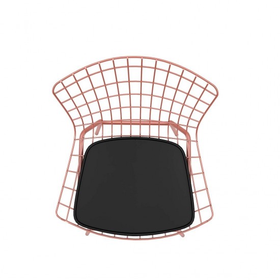 Madeline Chair in Rose Pink Gold and Black