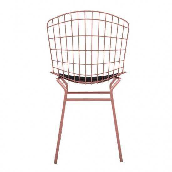 Madeline Chair in Rose Pink Gold and Black