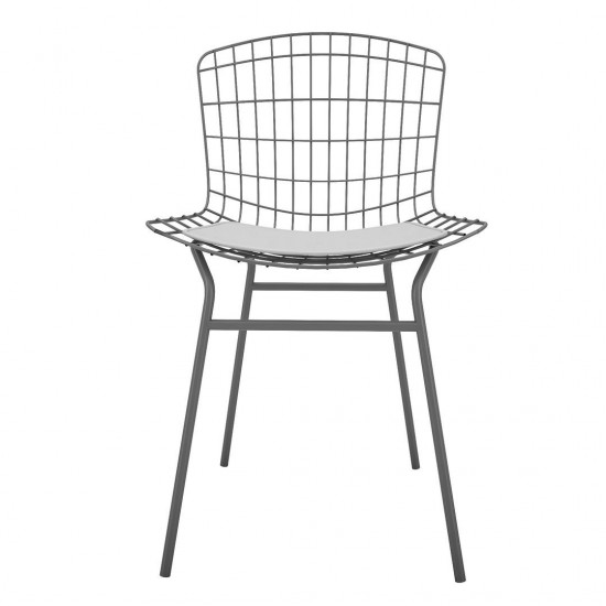 Madeline Chair in Charcoal Grey and Black