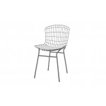 Madeline Chair in Charcoal Grey and White