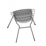 Madeline Chair in Charcoal Grey and White