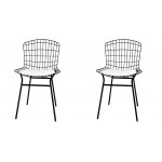 Madeline Chair, Set of 2 in Black and White