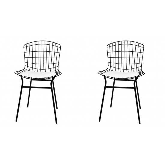 Madeline Chair, Set of 2 in Black and White