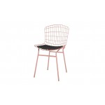 Madeline Chair, Set of 2 in Rose Pink Gold and Black