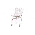 Madeline Chair, Set of 2 in Rose Pink Gold and White