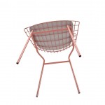 Madeline Chair, Set of 2 in Rose Pink Gold and White