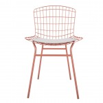 Madeline Chair, Set of 2 in Rose Pink Gold and White